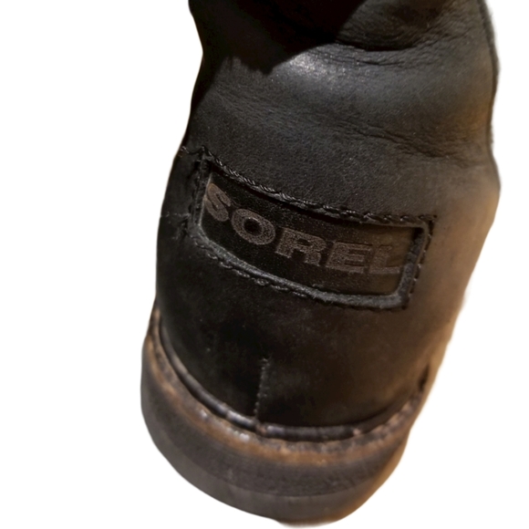 Wmns SOREL Leather & Suede Riding Moto Boot Size 6 - Picture 3 of 7